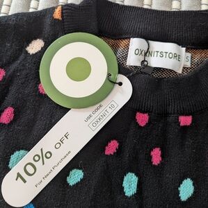 Oxo Unisex Short Sleeve Polka Dot Sweater